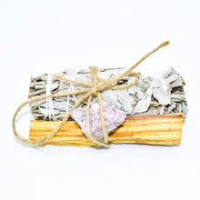 Load image into Gallery viewer, Palo Santo, Sage & Crystal Smudging Bundle