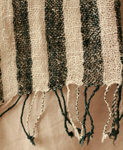 Load image into Gallery viewer, Fatima Hand-loomed Raw Cotton Scarf, in Black