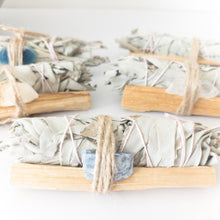 Load image into Gallery viewer, Palo Santo, Sage & Crystal Smudging Bundle