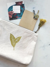 Load image into Gallery viewer, Hand Screen Printed Cotton Canvas Pouch - Nature