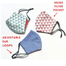 Load image into Gallery viewer, Reusable Face Mask - Adjustable with Filter Pocket
