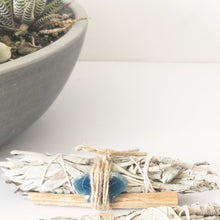 Load image into Gallery viewer, Palo Santo, Sage &amp; Crystal Smudging Bundle
