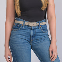 Load image into Gallery viewer, Vegan Cork Leather Women&#39;s Belt (Gray)
