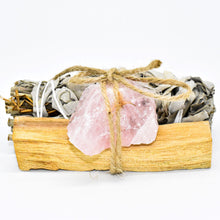 Load image into Gallery viewer, Palo Santo, Sage &amp; Crystal Smudging Bundle
