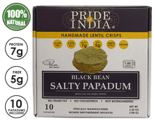 Load image into Gallery viewer, Salty Black Bean Namkeen Papadum Lentil Crisp
