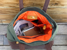 Load image into Gallery viewer, Greenpoint Vegan Backpack Tote with Luggage Sleeve
